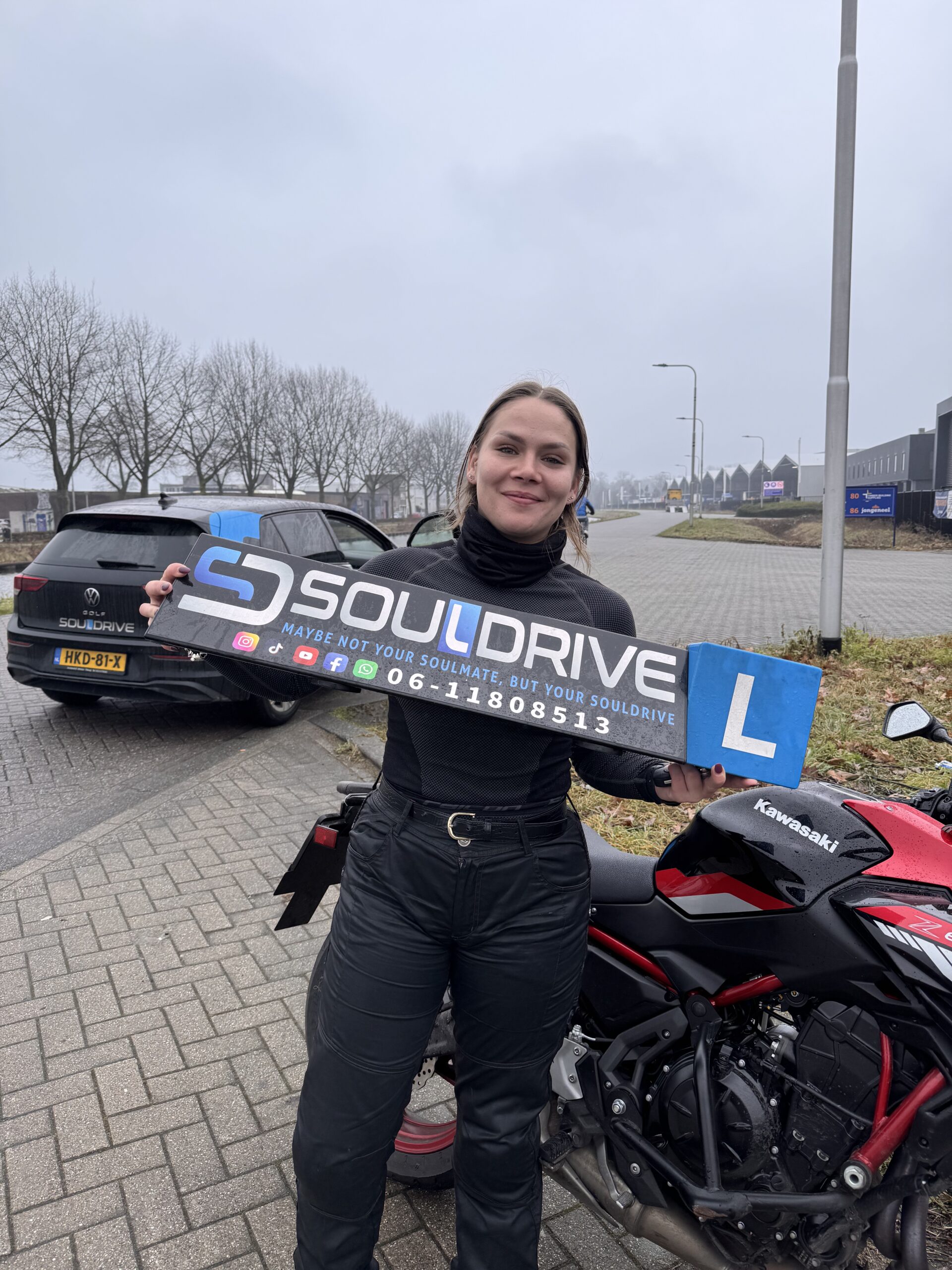 Geslaagd voor A rijbewijs motorrijschool